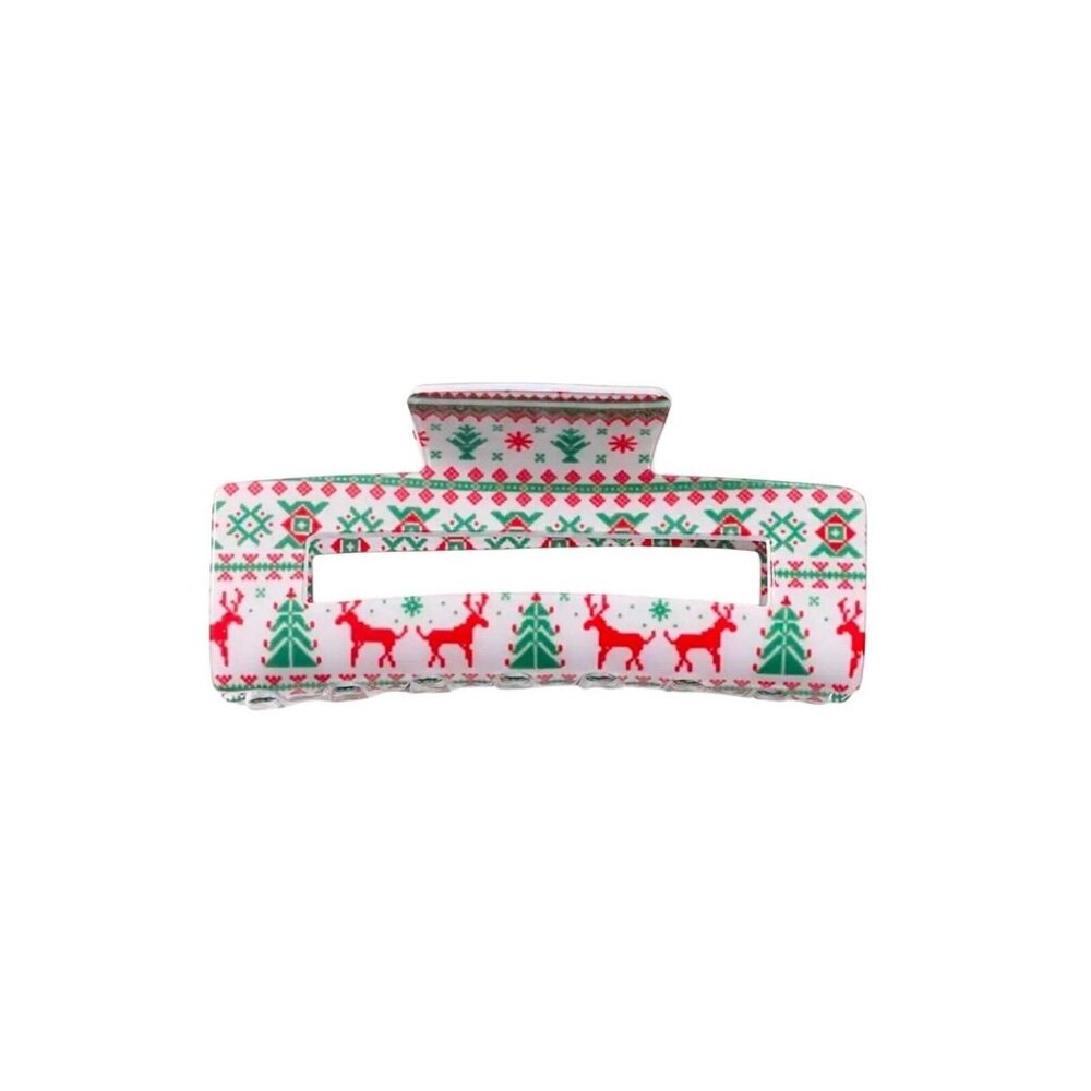 SQUARE CHRISTMAS CLAW CLIP